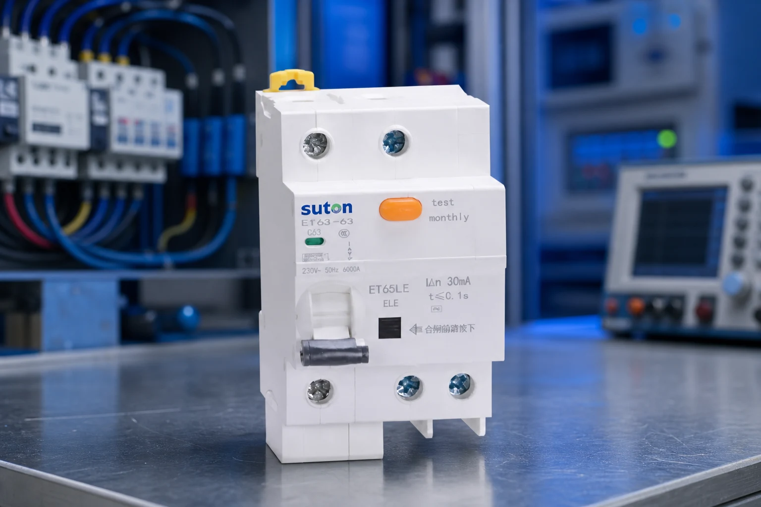 SUTON mcb — official product photo with illustrative scene background (not a real site photo)