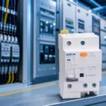 Earth Leakage Circuit Breaker illustration for panel builders (illustrative background, not a site photo)