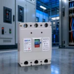 Main Switch illustration for panel builders (illustrative background, not a site photo)