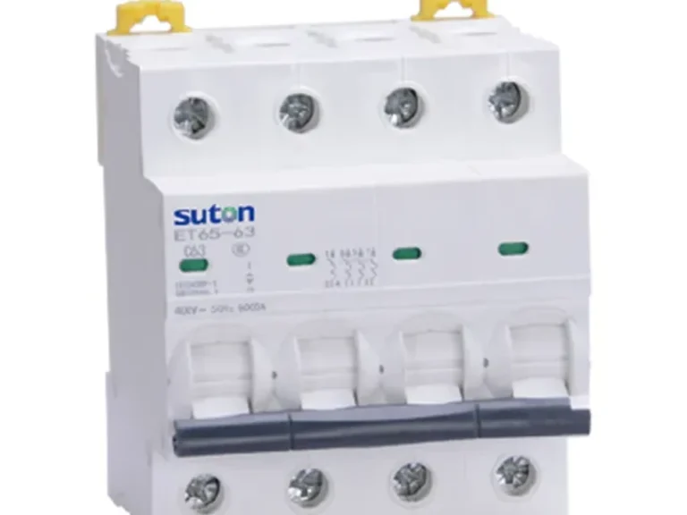 SUTON modular circuit breaker view for 20 amp wire-size planning