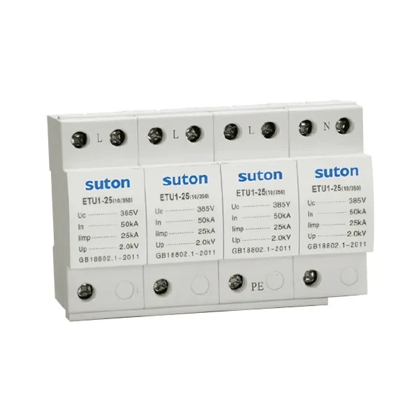 SUTON surge protective device product view for DIN rail panel planning