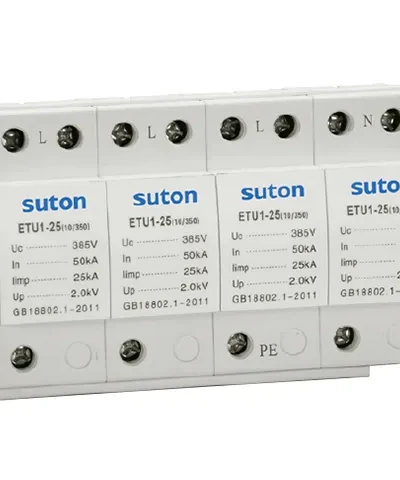 SUTON surge protective device product view for DIN rail panel planning