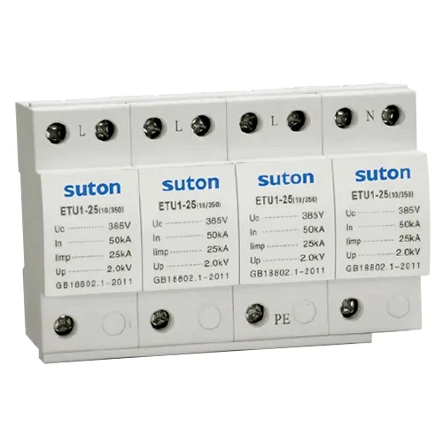 SUTON surge protective device product view for DIN rail panel planning