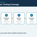 Circuit breaker testing coverage from inspection to acceptance