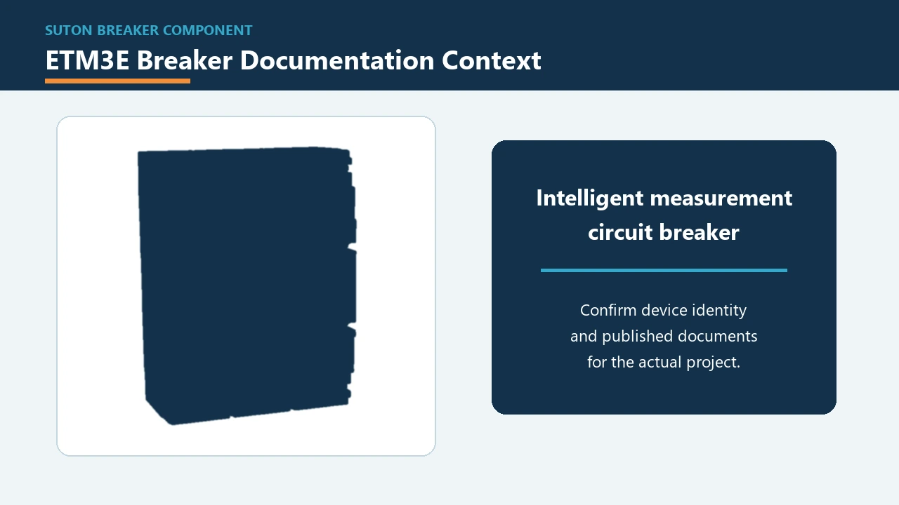 SUTON ETM3E breaker documentation context silhouette