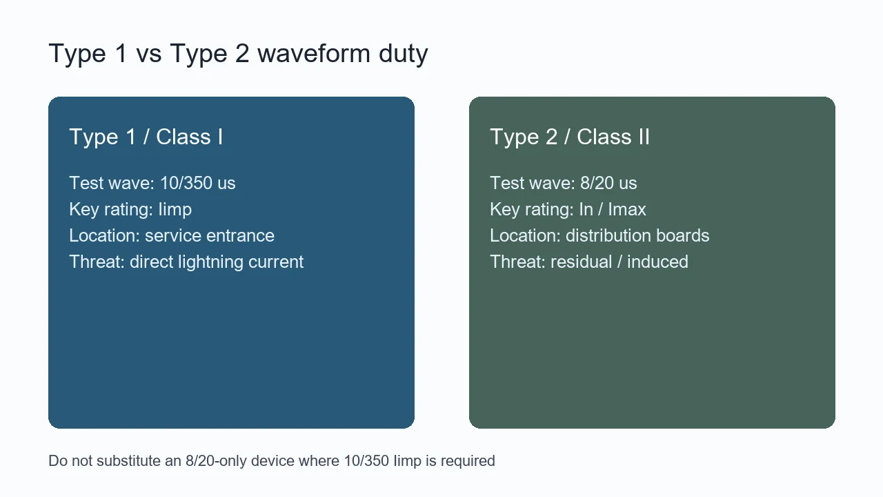 Type 1 vs Type 2 waveform duty