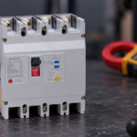 SUTON residual-current breaker with diagnostic meter on inspection bench