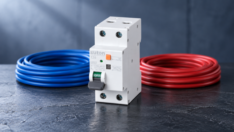 SUTON ETB9LAF AFDD between two insulated cable coils