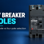 SUTON ETZM PV molded-case DC circuit breaker: disconnected product on a dark editorial background