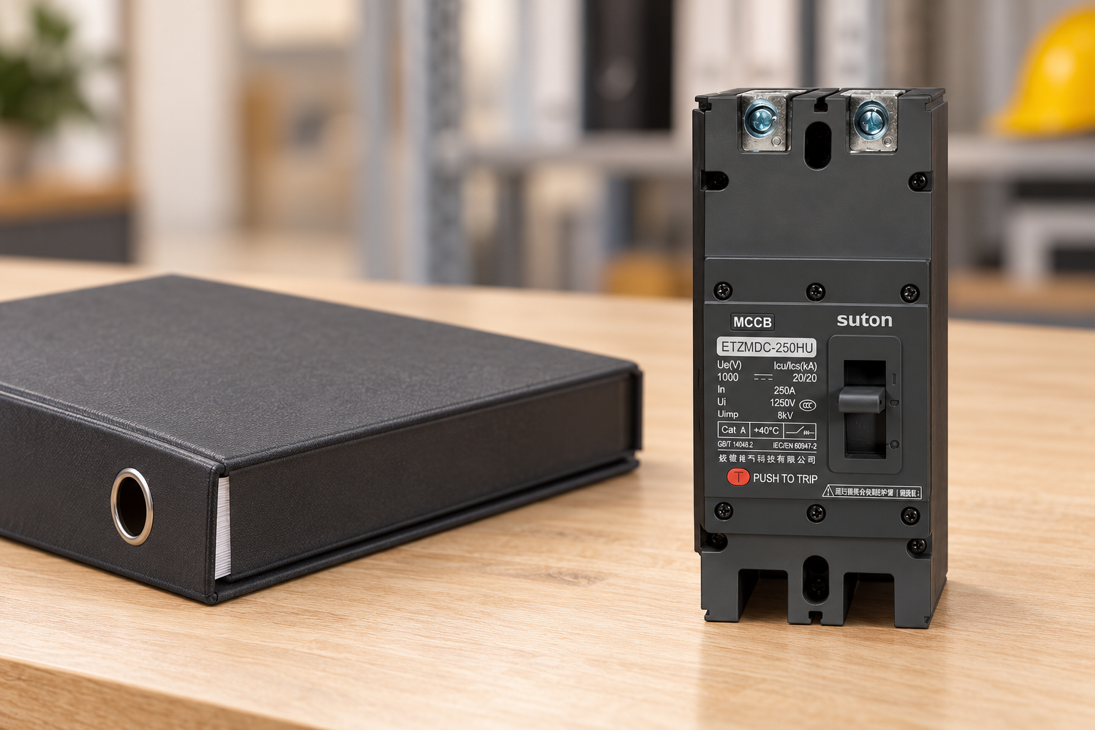 SUTON ETZM PV molded-case DC circuit breaker: complete product exterior for documentation review