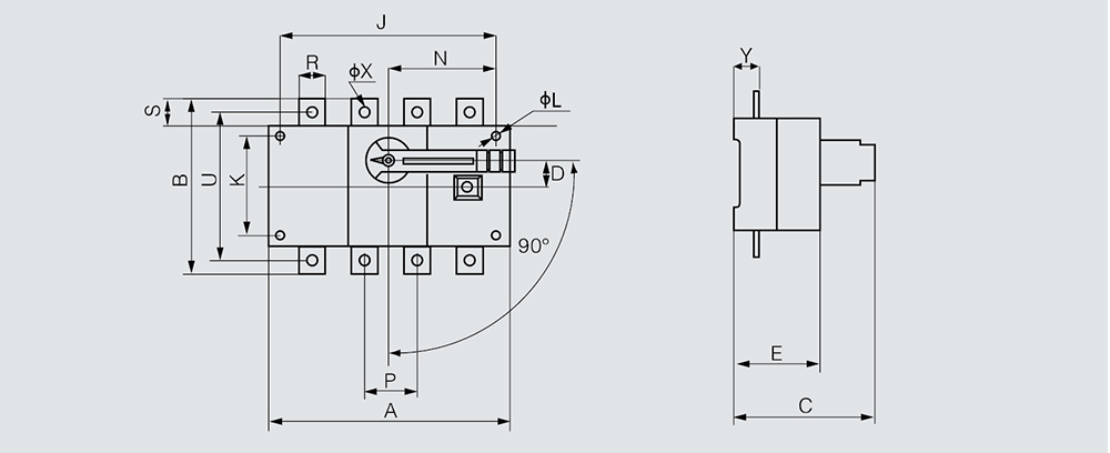 HGL(ETGL)-160A-630A Operations inside the cabinet