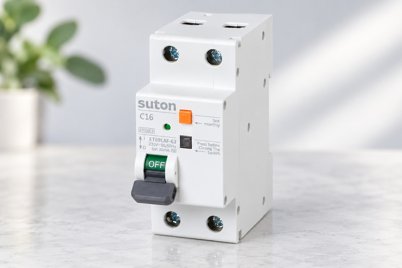AFDD Selection for Circuits with Electronic Power Supplies — SUTON exterior controls and housing reference