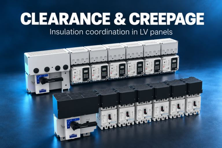 SUTON ETFZX enclosed busbar system: disconnected product on a dark editorial background
