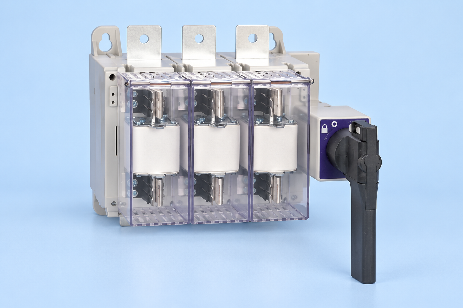 SUTON ETGLR three-fuse switch-disconnector: front exterior for specification review