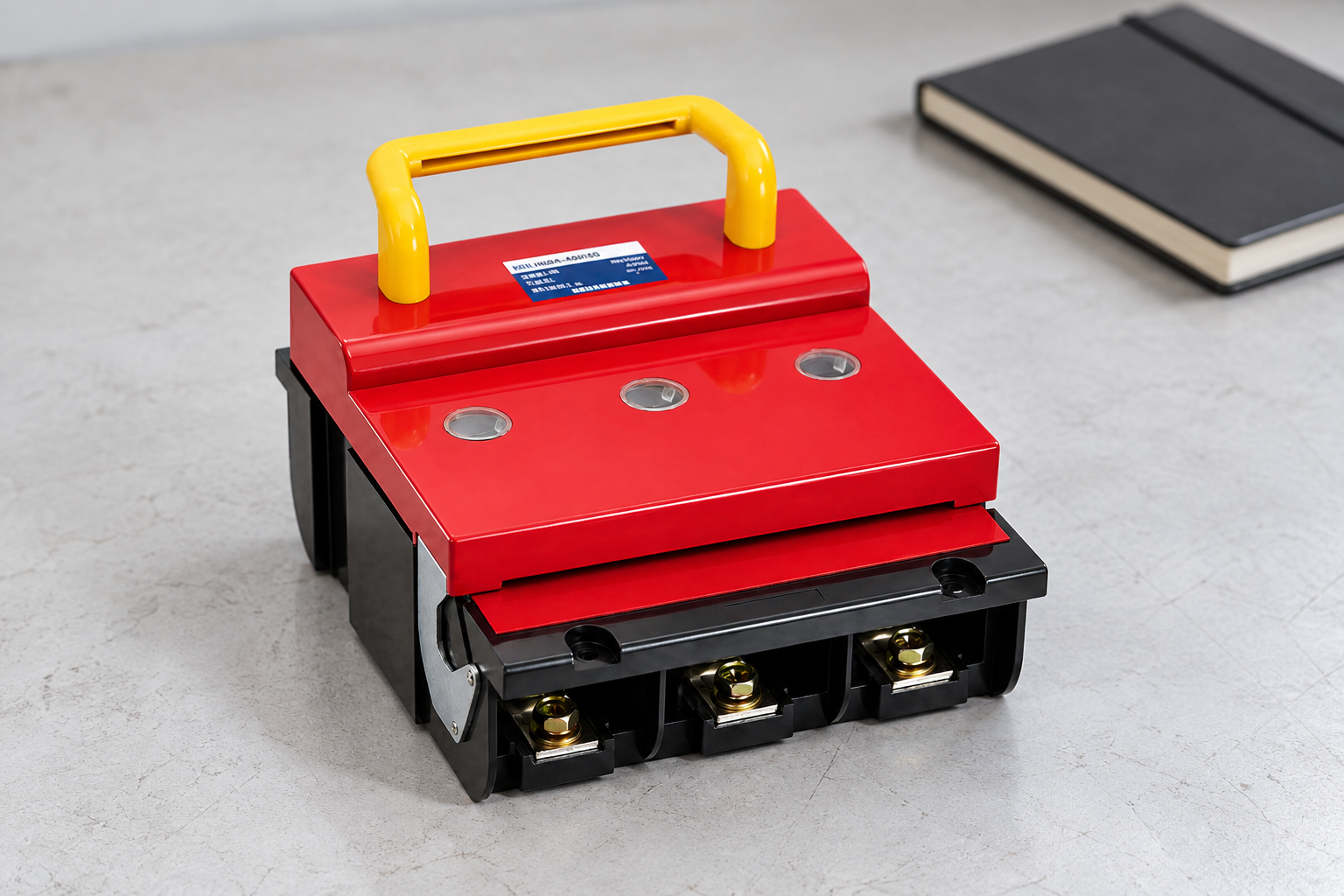 HR6 Series Fuse-Switch Disconnector: complete product on a pale engineering bench