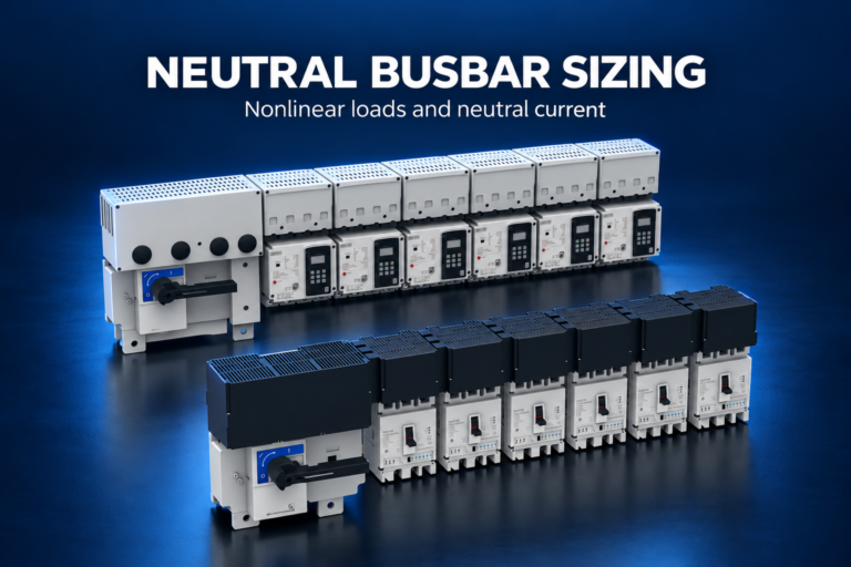 SUTON ETFZX enclosed busbar system: disconnected product on a dark editorial background