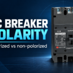 SUTON ETZM PV molded-case DC circuit breaker: disconnected product on a dark editorial background