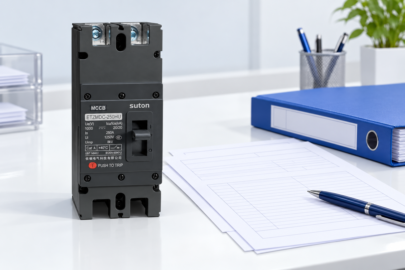 SUTON ETZM PV molded-case DC circuit breaker: complete enclosed assemblies for specification review
