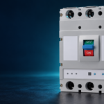 SUTON ETM3E intelligent measurement circuit breaker: disconnected product on a dark editorial background