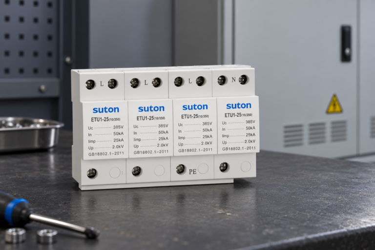 SUTON ETU1 four-module SPD: disconnected product for specification review