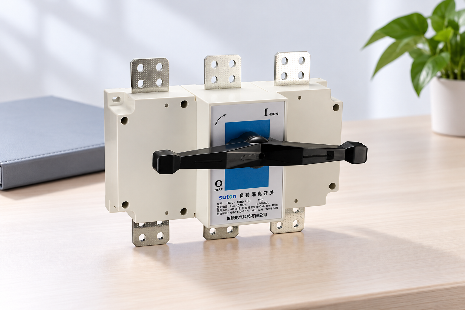 HGL(ETGL) series Load disconnector: complete product on a documentation bench