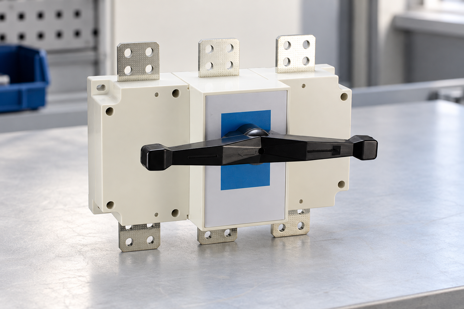 HGL(ETGL) series Load disconnector: complete product on a pale engineering bench