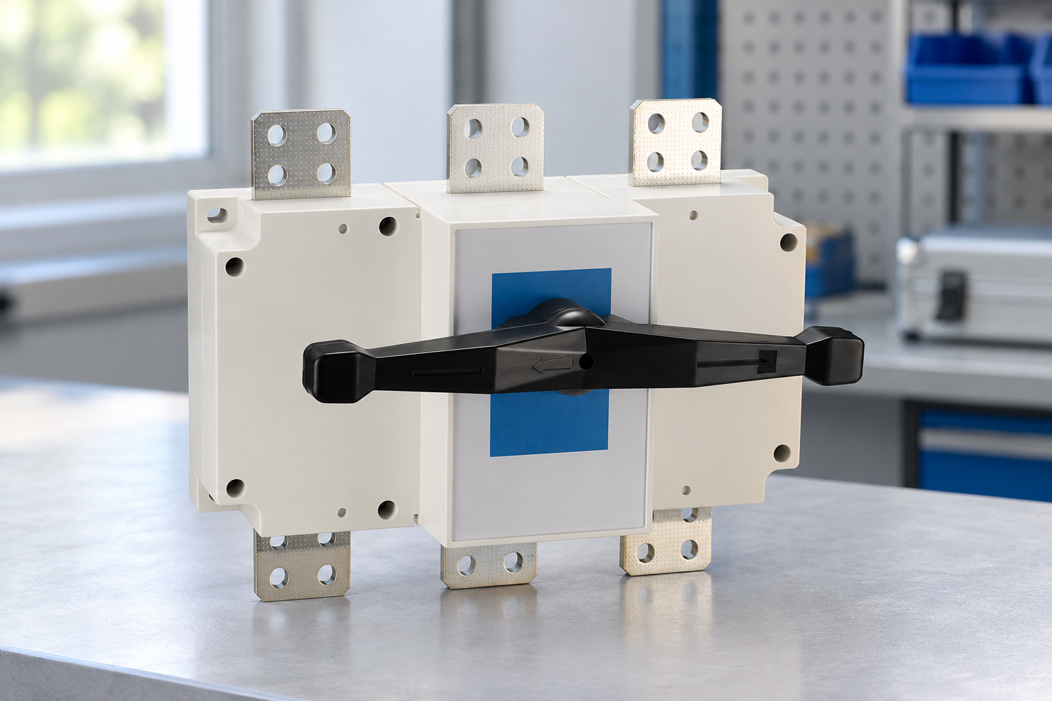HGL(ETGL) series Load disconnector: complete product on a pale engineering bench