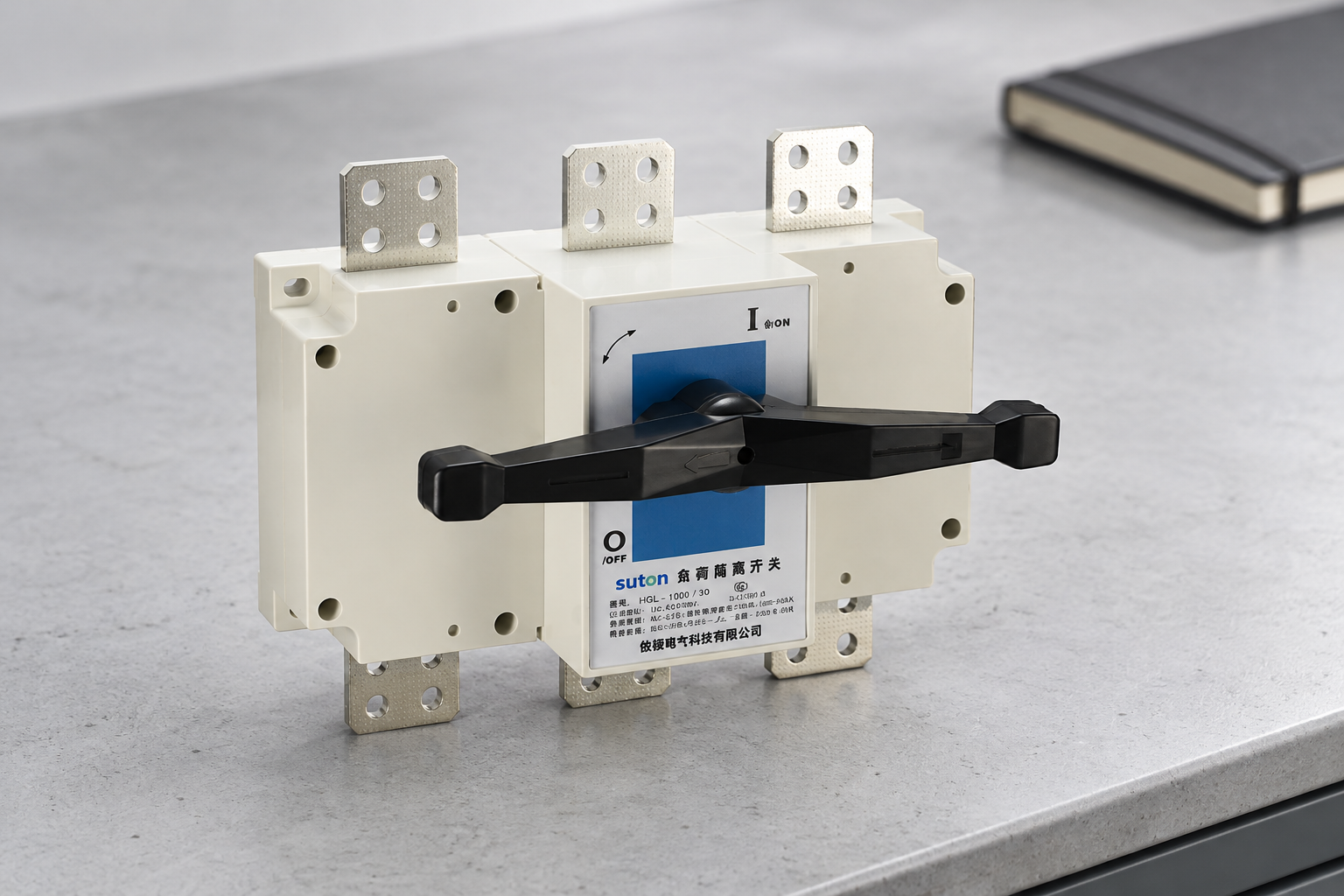 HGL(ETGL) series Load disconnector: complete product on a pale engineering bench