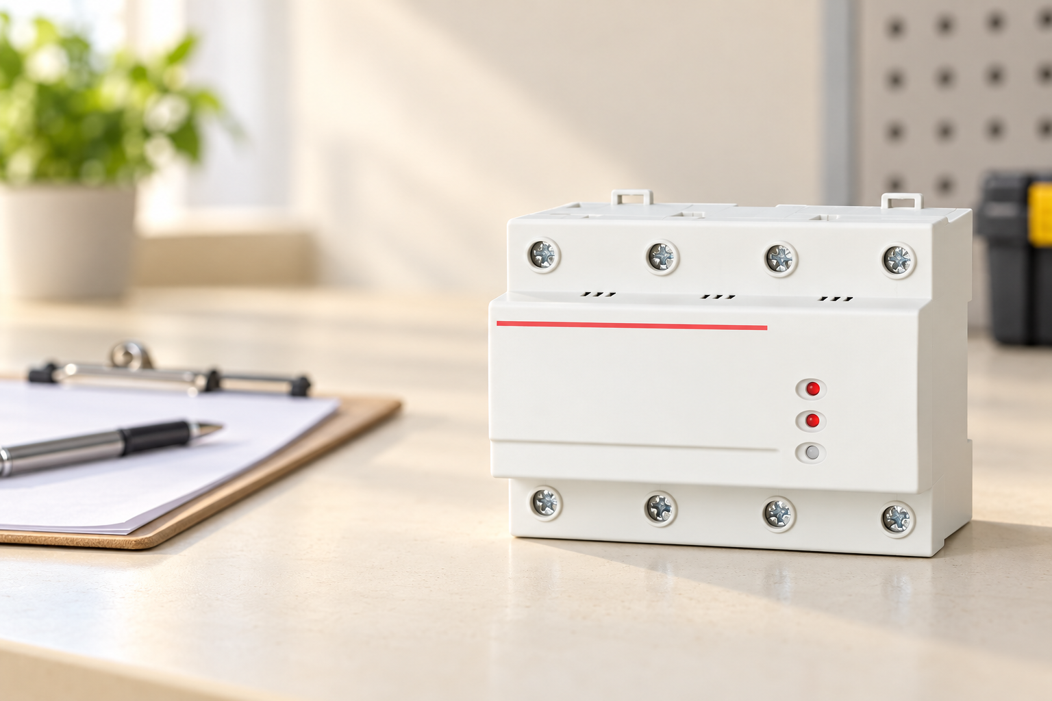 SUTON DZ47-125V1 automatic-reset voltage protector family: front exterior for specification review